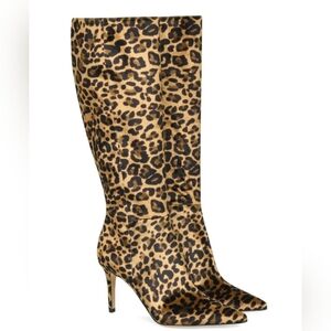 Antonio Melani  Wild Calf Leopard Print Heeled Boots